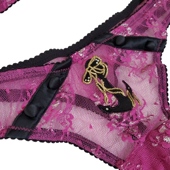 Pussycat Dolls by Robin Antin Shhh womens intimate Set size small bra 34 B nwt - Picture 9 of 13